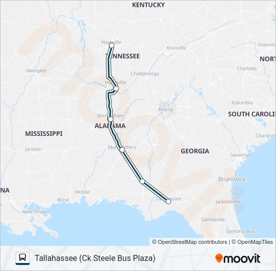 GREYHOUND US0115 Bus Line Map