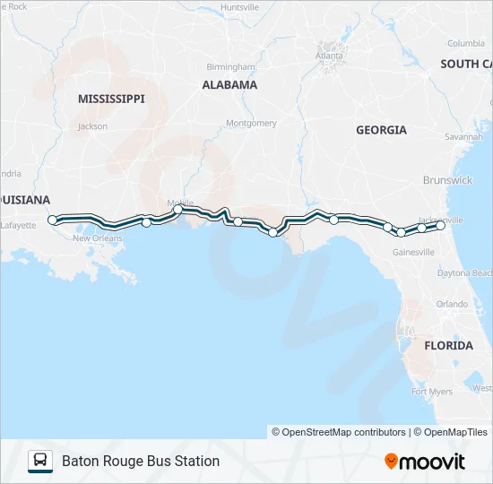GREYHOUND US0760 Bus Line Map