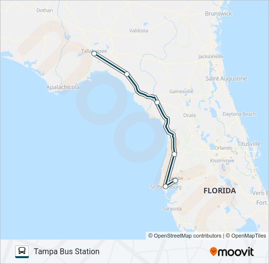 GREYHOUND US0780S Bus Line Map