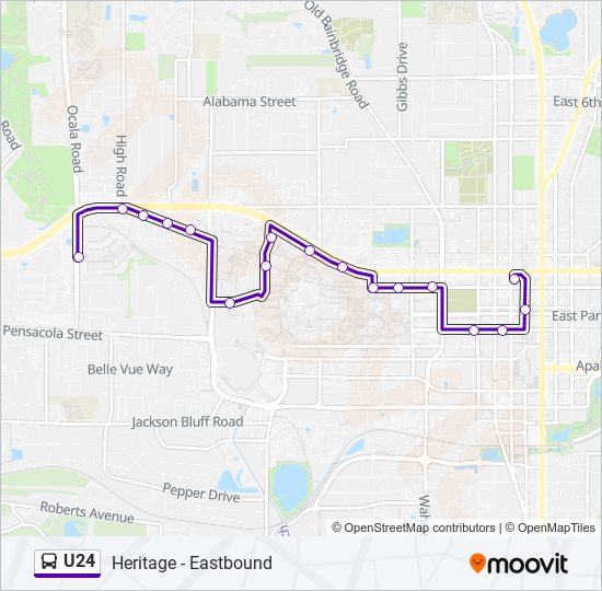 U24 Bus Line Map