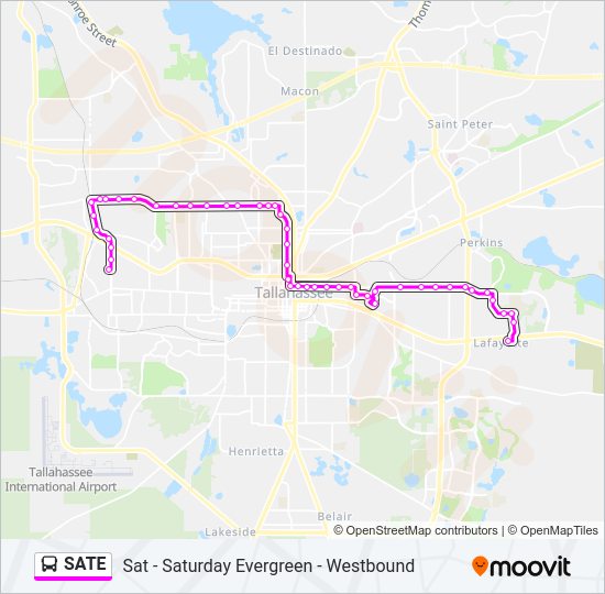 SATE bus Line Map