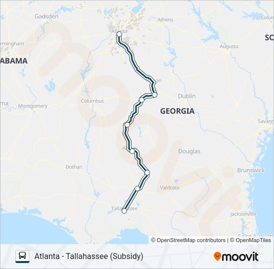 GREYHOUND US0636S Bus Line Map