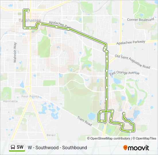 SW Bus Line Map