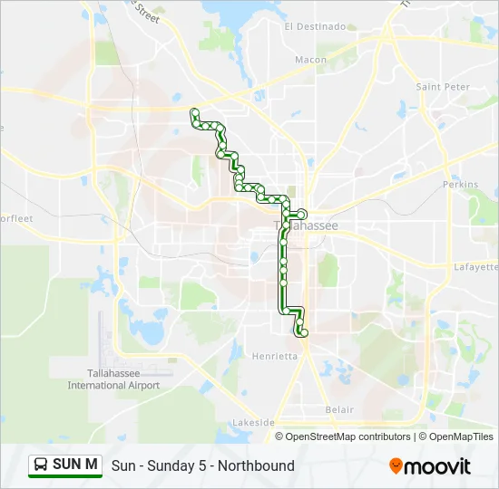SUN M Bus Line Map
