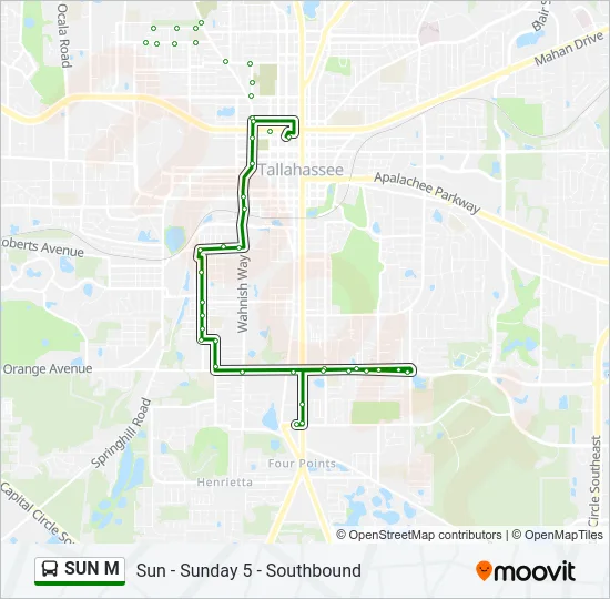 SUN M Bus Line Map