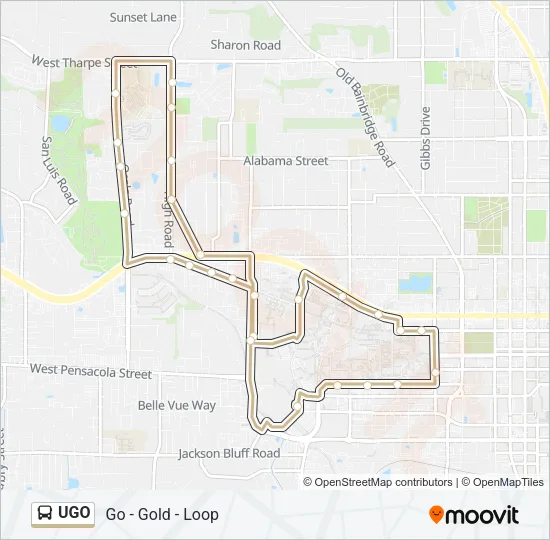 UGO Bus Line Map