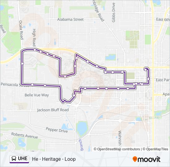 UHE Bus Line Map