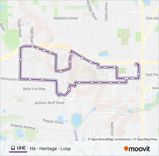UHE Bus Line Map