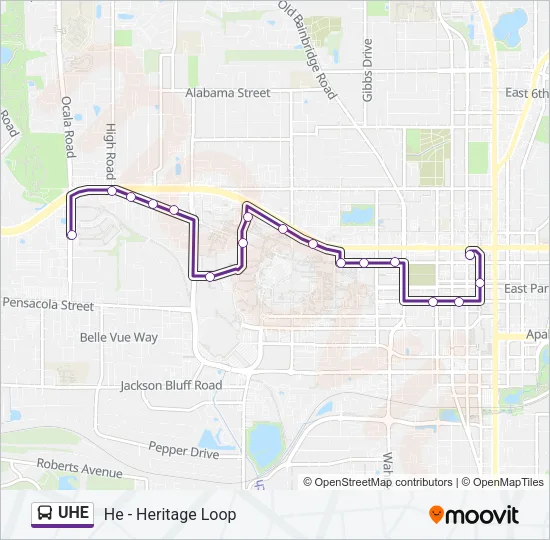 UHE Bus Line Map
