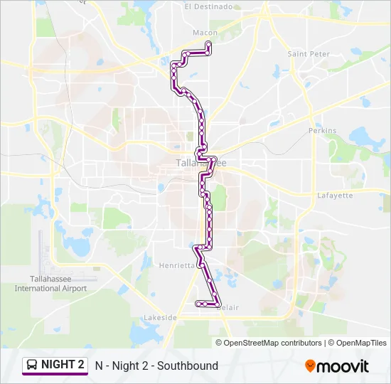 NIGHT 2 Bus Line Map