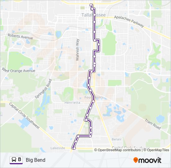 B Route: Schedules, Stops & Maps - C.K. Steele Plaza (Updated)