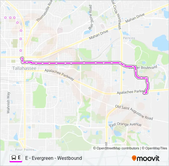 E Bus Line Map