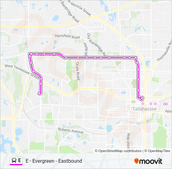 E Bus Line Map