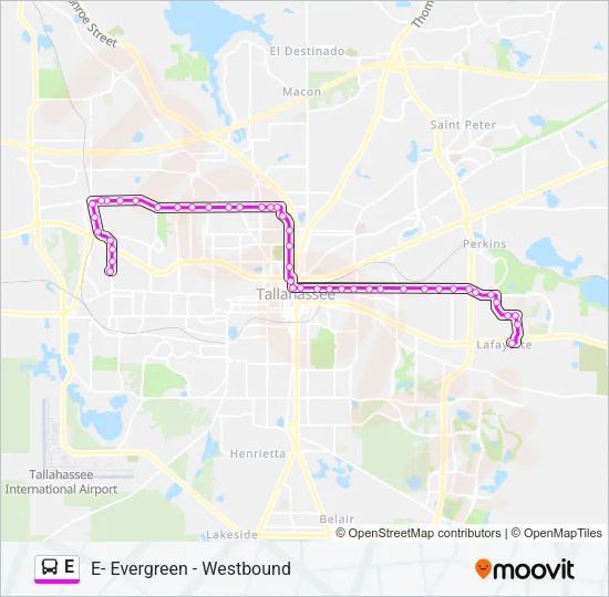 E Bus Line Map