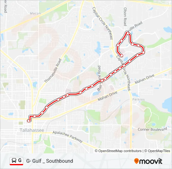 G Bus Line Map