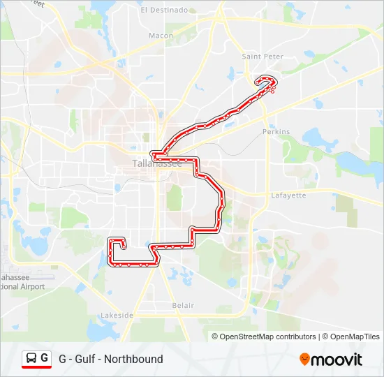 G Bus Line Map