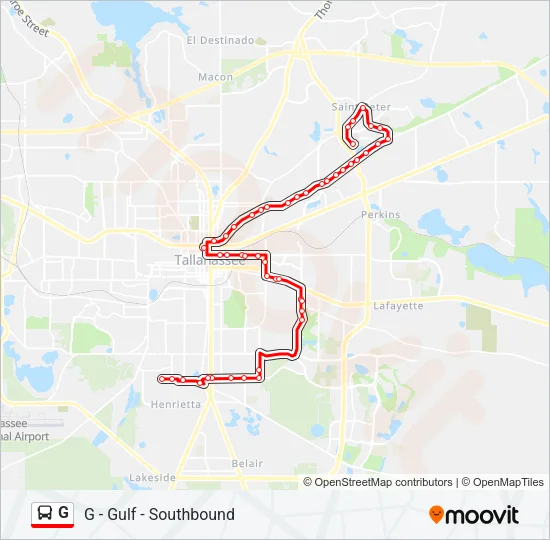 G Bus Line Map