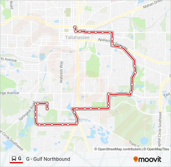 G Bus Line Map