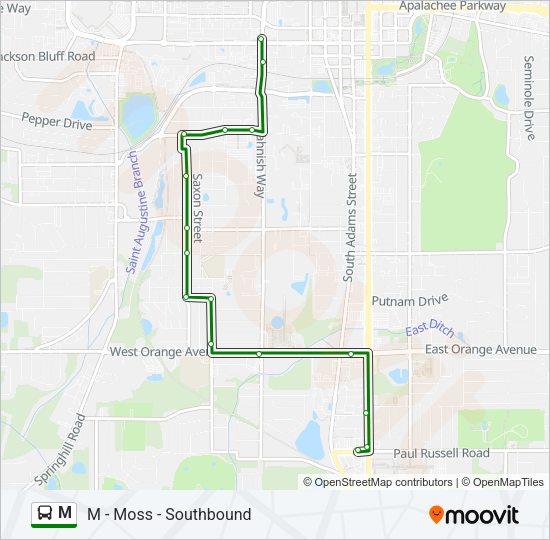 M Bus Line Map
