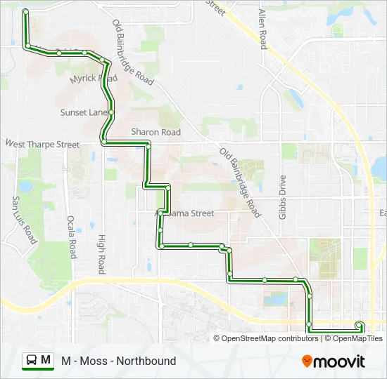 M Bus Line Map