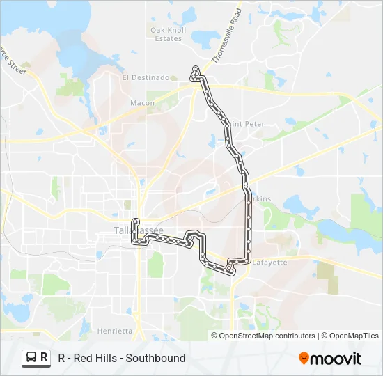 R Bus Line Map