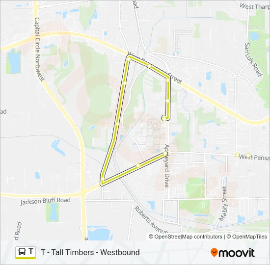 T Bus Line Map