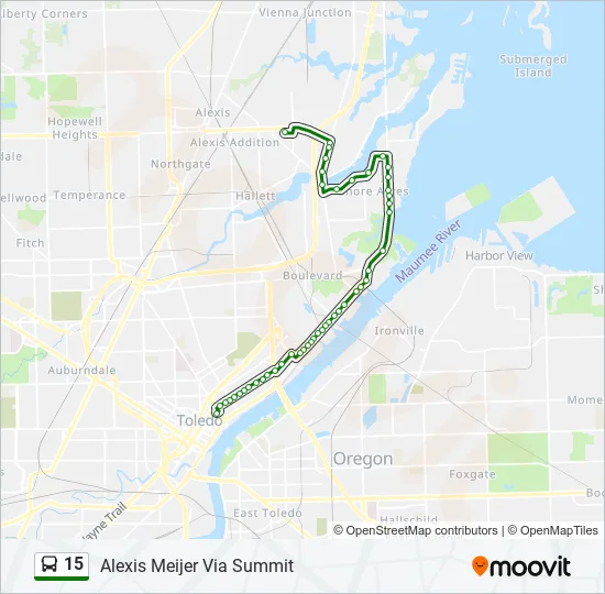 15 Bus Line Map