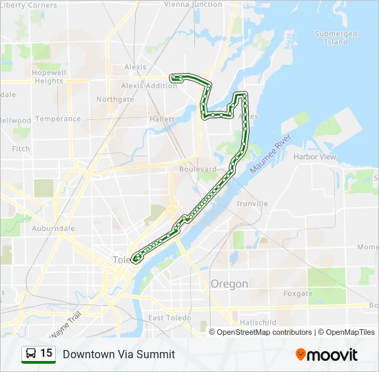 15 Bus Line Map