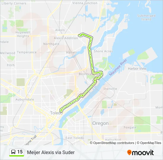 15 Bus Line Map