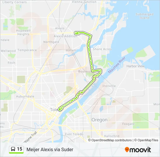 15 Bus Line Map