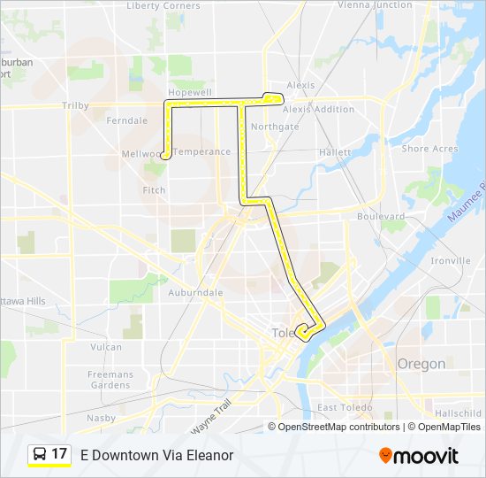 17 Route: Schedules, Stops & Maps - E Downtown Via Eleanor (Updated)