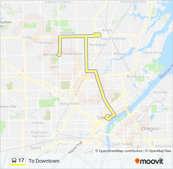 17 Bus Line Map