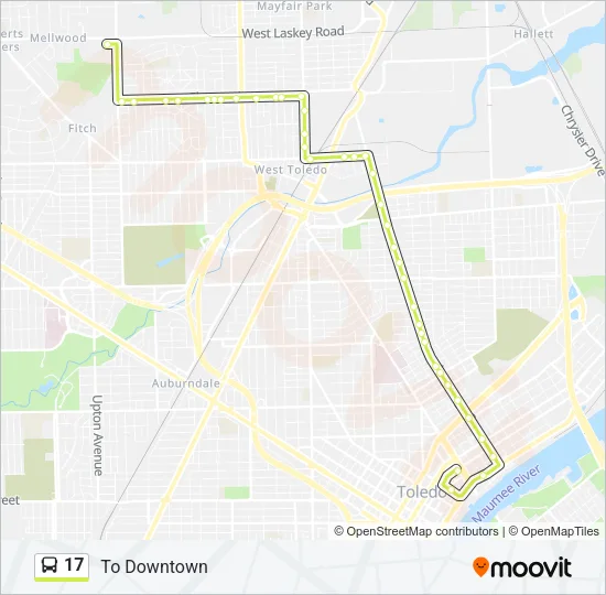 17 Bus Line Map