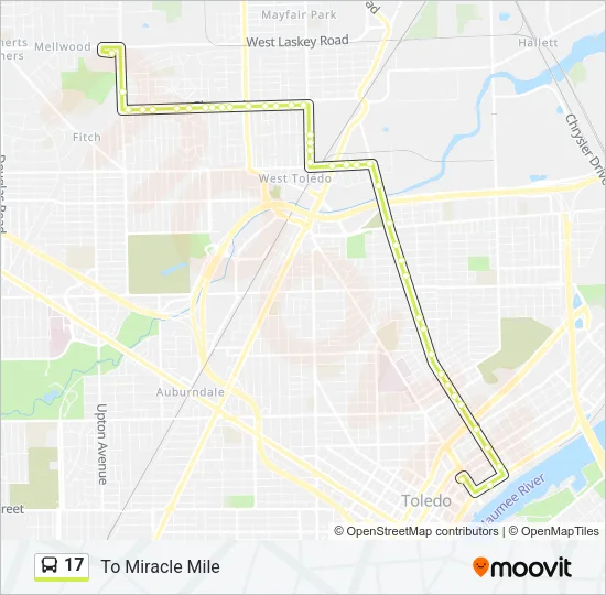 17 Bus Line Map