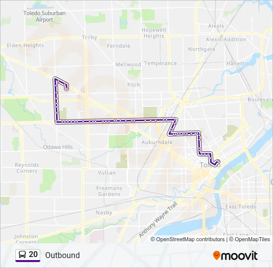 20 Bus Line Map