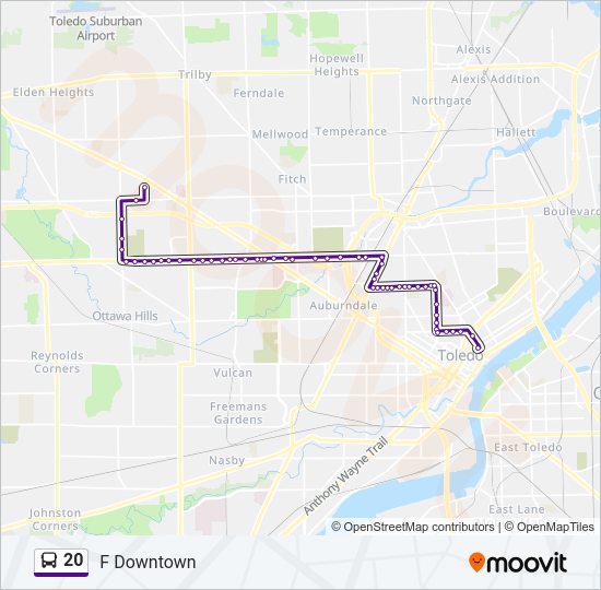 20 bus Line Map