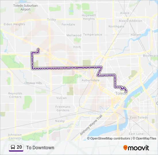 20 Bus Line Map