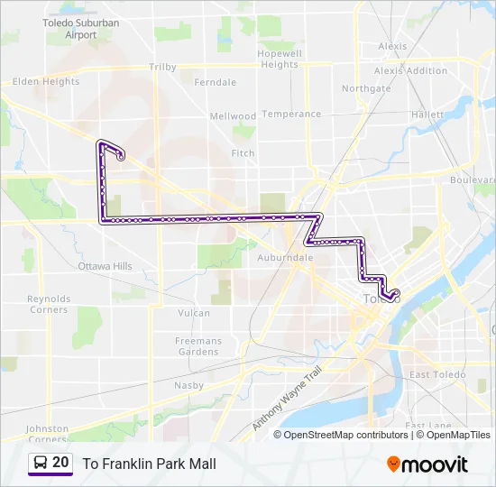 20 Bus Line Map