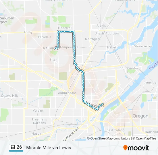 26 Bus Line Map