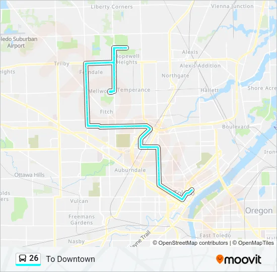 26 Bus Line Map