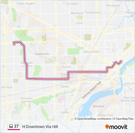 27 Bus Line Map