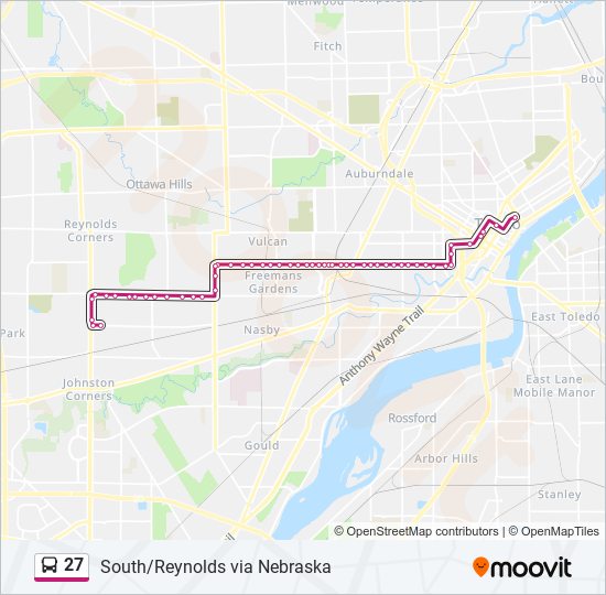 27 bus Line Map