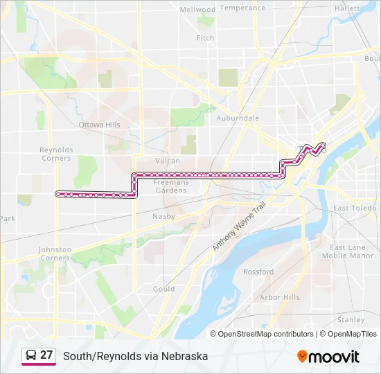 27 Bus Line Map