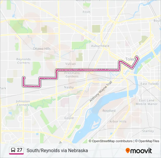 27 Bus Line Map
