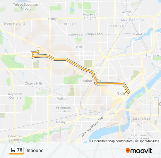 76 Bus Line Map