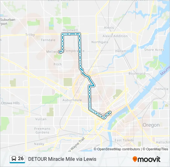26 Bus Line Map