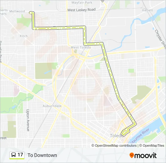 17 Bus Line Map