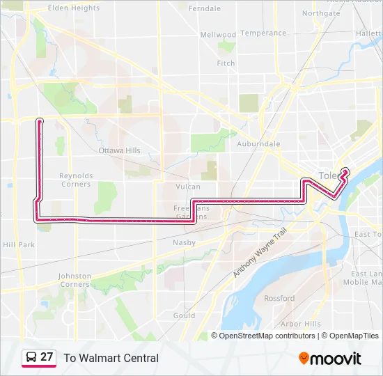 27 Bus Line Map