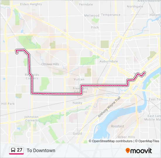 27 Bus Line Map