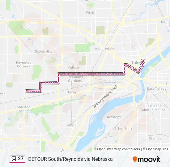 27 Bus Line Map